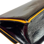 Chanel Black Patent Orange Trim 2.55 Flap 2009