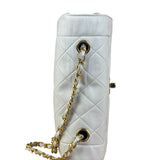 Chanel White Lambskin Diana Bijoux Flap 1992