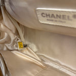 Chanel East/West Accordion Chain Beige Flap Bag 2008