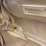 Chanel East/West Accordion Chain Beige Flap Bag 2008