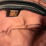 Fendi Vintage Grey/Black Knit Wool Baguette