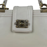 Chanel Ivory Leather Large Jetsetter Boy 2Way Handbag 2011