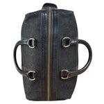 Celine Black Leather Wear Macadam Monogram Mini Boston Bag