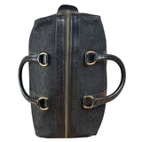 Celine Black Leather Wear Macadam Monogram Mini Boston Bag