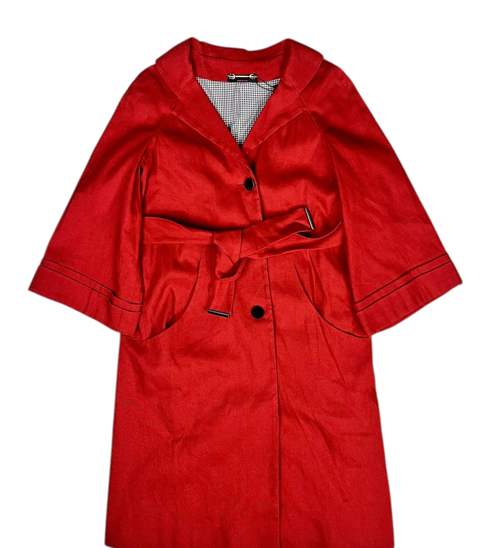 Gucci Vintage Red Trench Coat