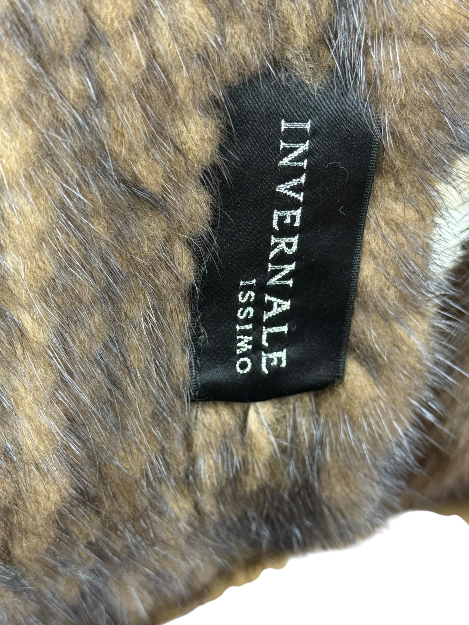 Invernale Vintage Brown Fur Shawl