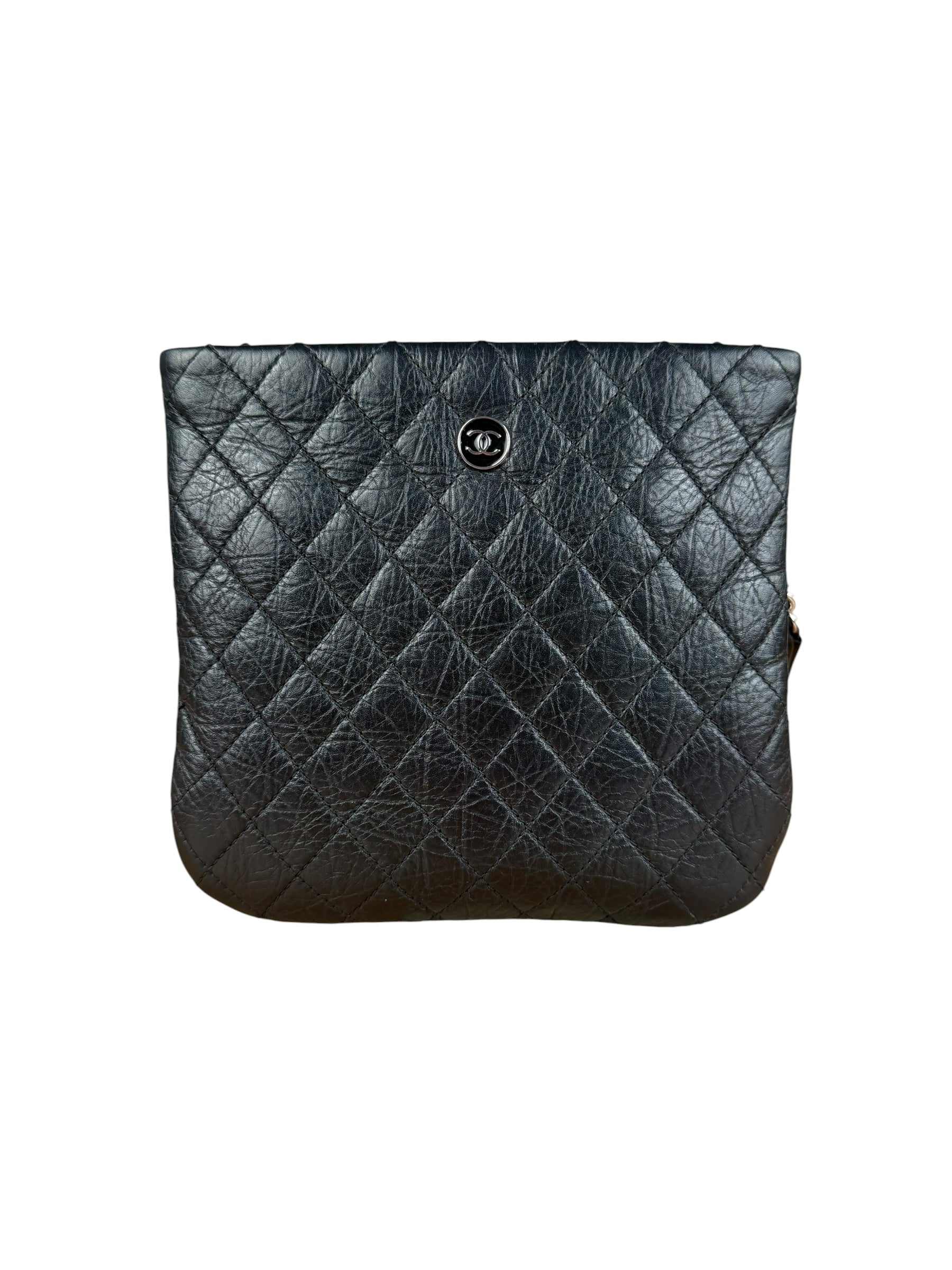 Chanel Black Quilted Leather Uniform Chain Crossbody 2018