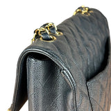 Chanel Black Caviar Leather Single Flap Bag '04