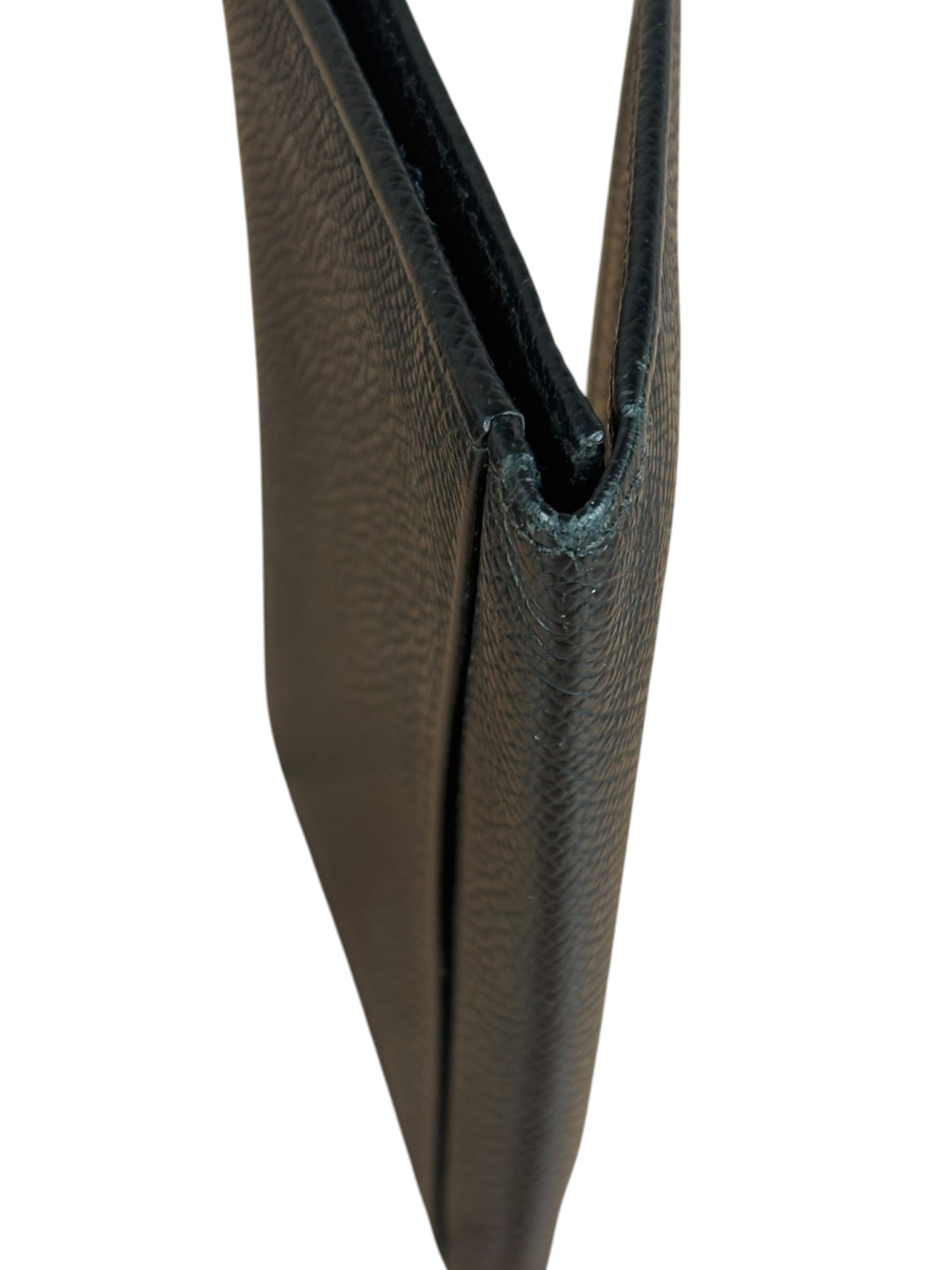 Bvlgari Black Grained Leather Bifold Card Holder