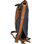 Chloe Dark Gray/Blue Harley Denim/Leather Crossbody Bag