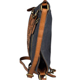 Chloe Dark Gray/Blue Harley Denim/Leather Crossbody Bag