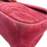 Gucci GG Marmont Matelasse Velvet Small Pink Chain Bag