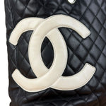 Chanel Black Leather Cambon Ligne Tote 2003