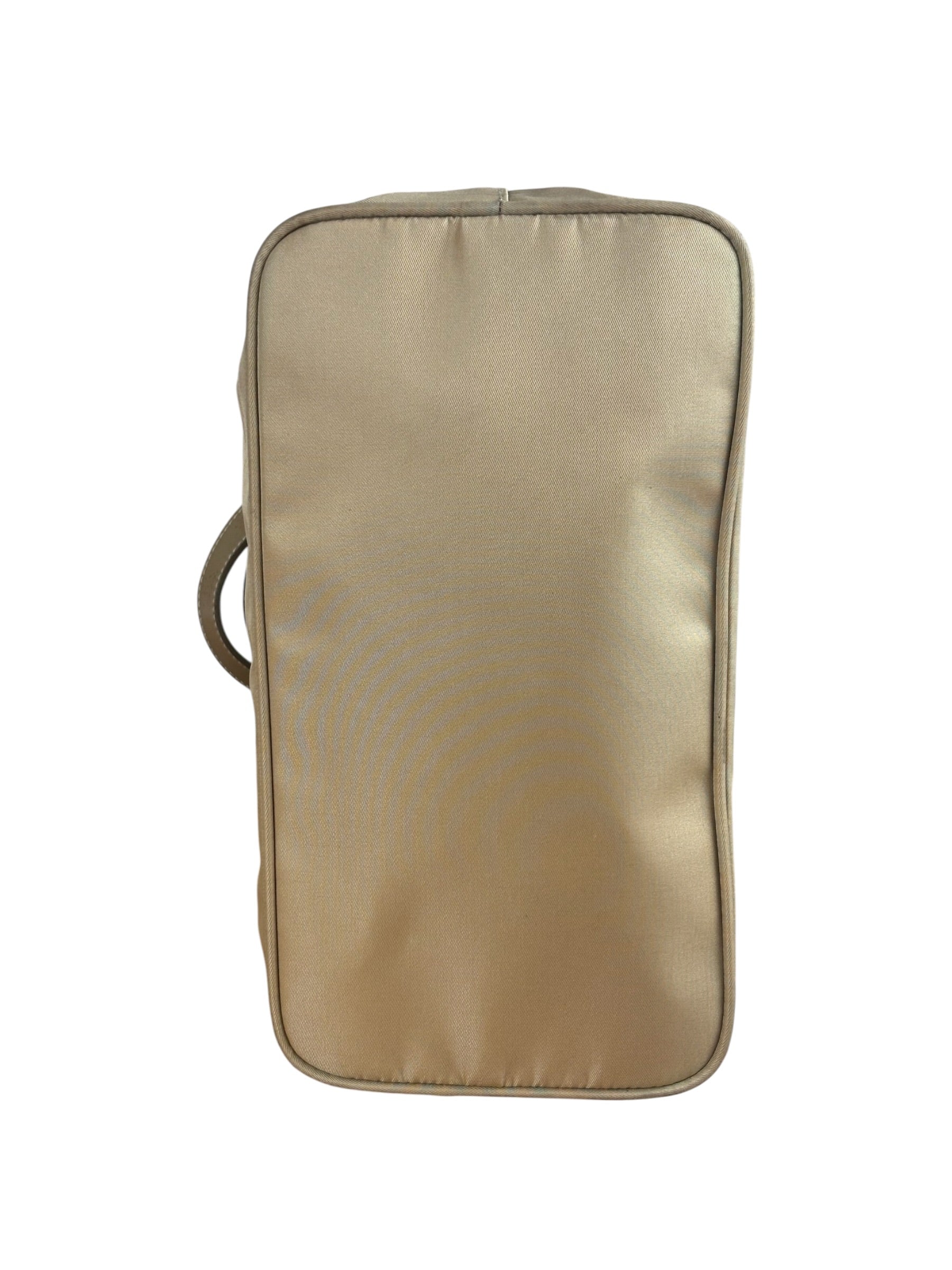 Prada Vintage Beige Nylon Top Handle Bag