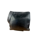 Chanel Vintage Black Leather Flap Crossbody Messenger Bag 1997