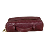 Bottega Veneta Burgundy Leather Intrecciato Bang Bang Vanity Two-Way Bag