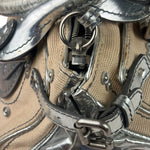 Chloe Beige/Silver Patent Leather Paddington Handbag