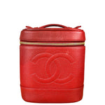 Chanel Red Caviar Vanity Cosmetic Case