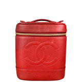 Chanel Red Caviar Vanity Cosmetic Case