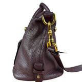 Loewe Purple Leather Ostrich Front 2Way Handbag