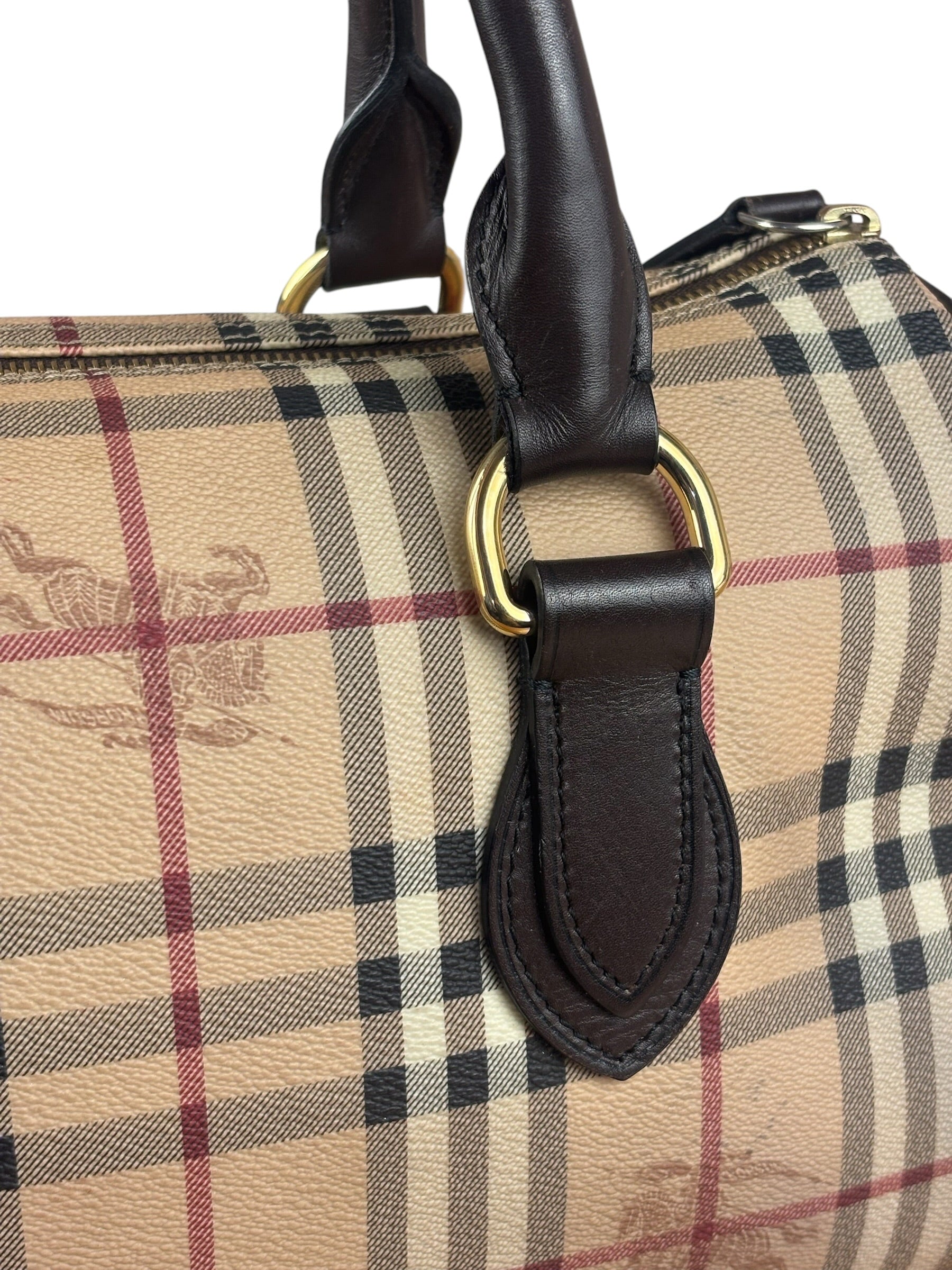 Burberry Vintage House Check Haymarkett Chester Bowling Handbag