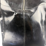 Balenciaga Black Patent Leather Weekender Handbag