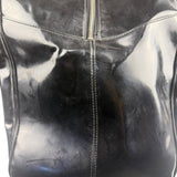 Balenciaga Black Patent Leather Weekender Handbag