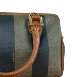 Fendi Vintage Pequin Stripped Nano Boston Bag
