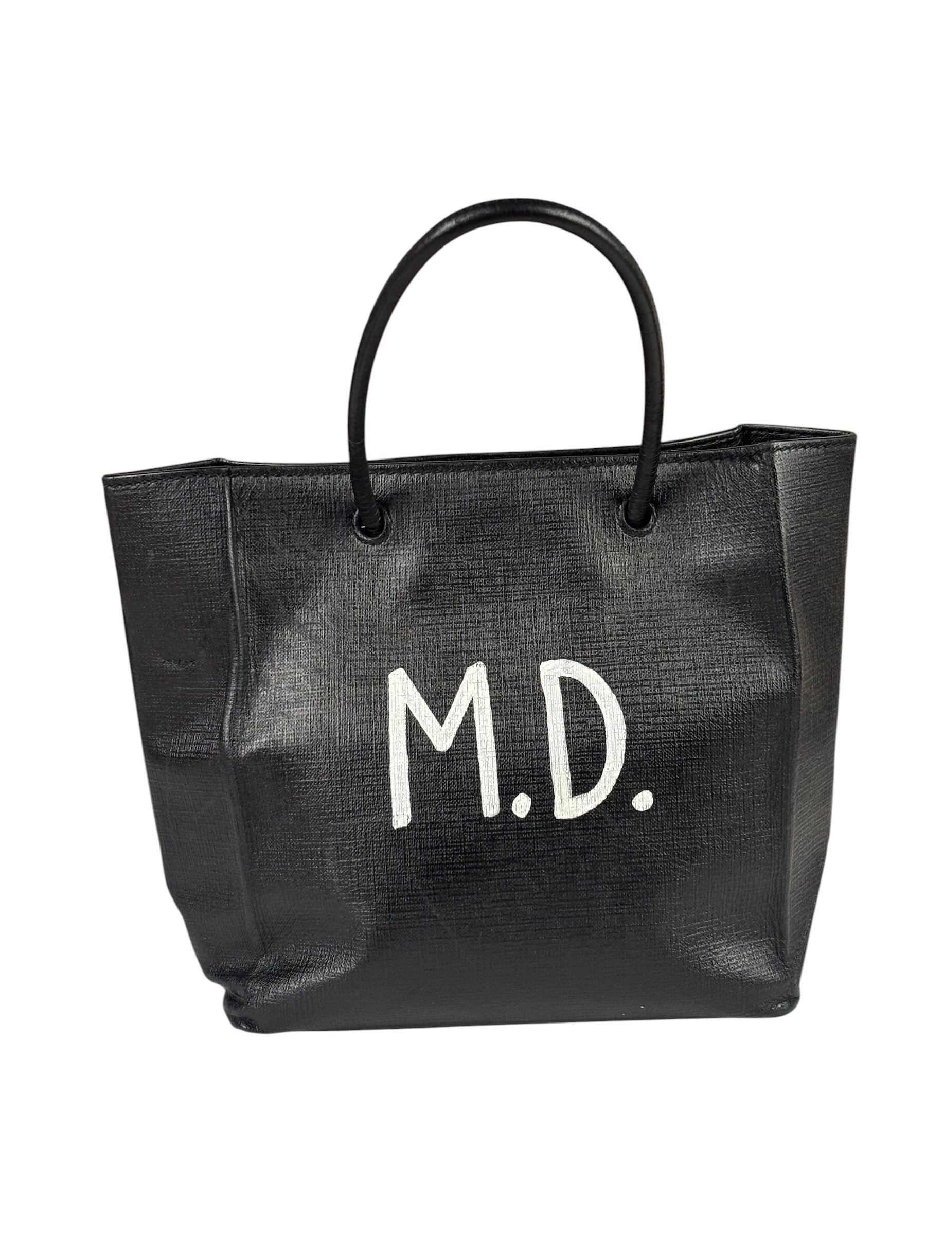 Balenciaga Black Leather Small Shopping Two-Way Tote