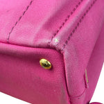 Prada Pink Canapa Canvas Handbag