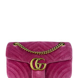 Gucci GG Marmont Pink Velour Chain Bag