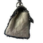 Chanel Cream Lambskin Funny Tweed Flap Bag 2009