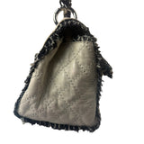 Chanel Cream Lambskin Funny Tweed Flap Bag 2009