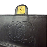 Chanel Balck Quilted Lambskin Square Flap 1991