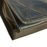 Chanel Black Diamond Stitch Flap CC Bag 1988