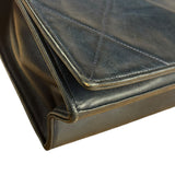 Chanel Black Diamond Stitch Flap CC Bag 1988