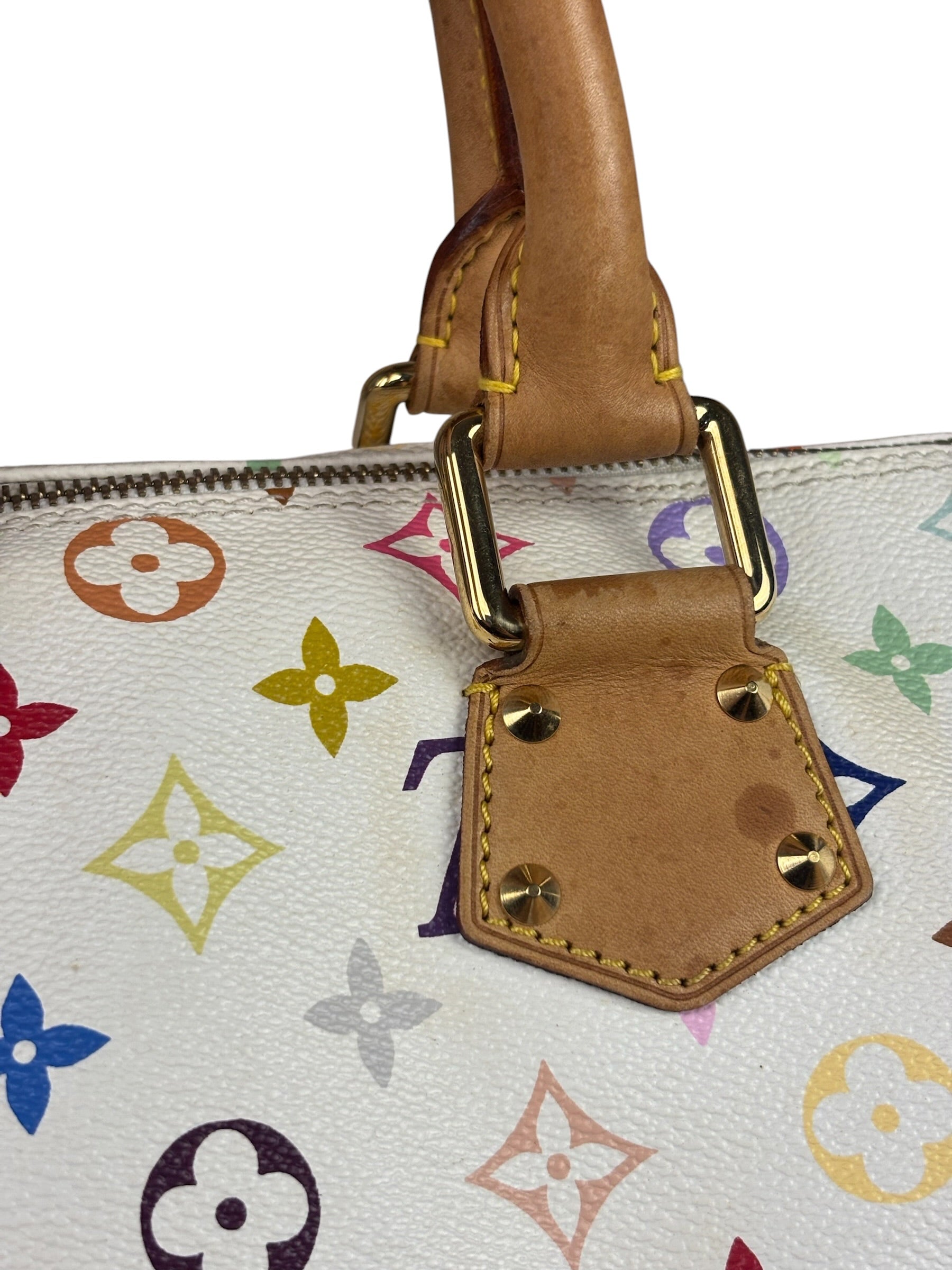 Louis Vuitton x Takashi Murakami White Monogram Speedy 30