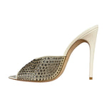YSL Gippy Crystal Mesh Stilettos