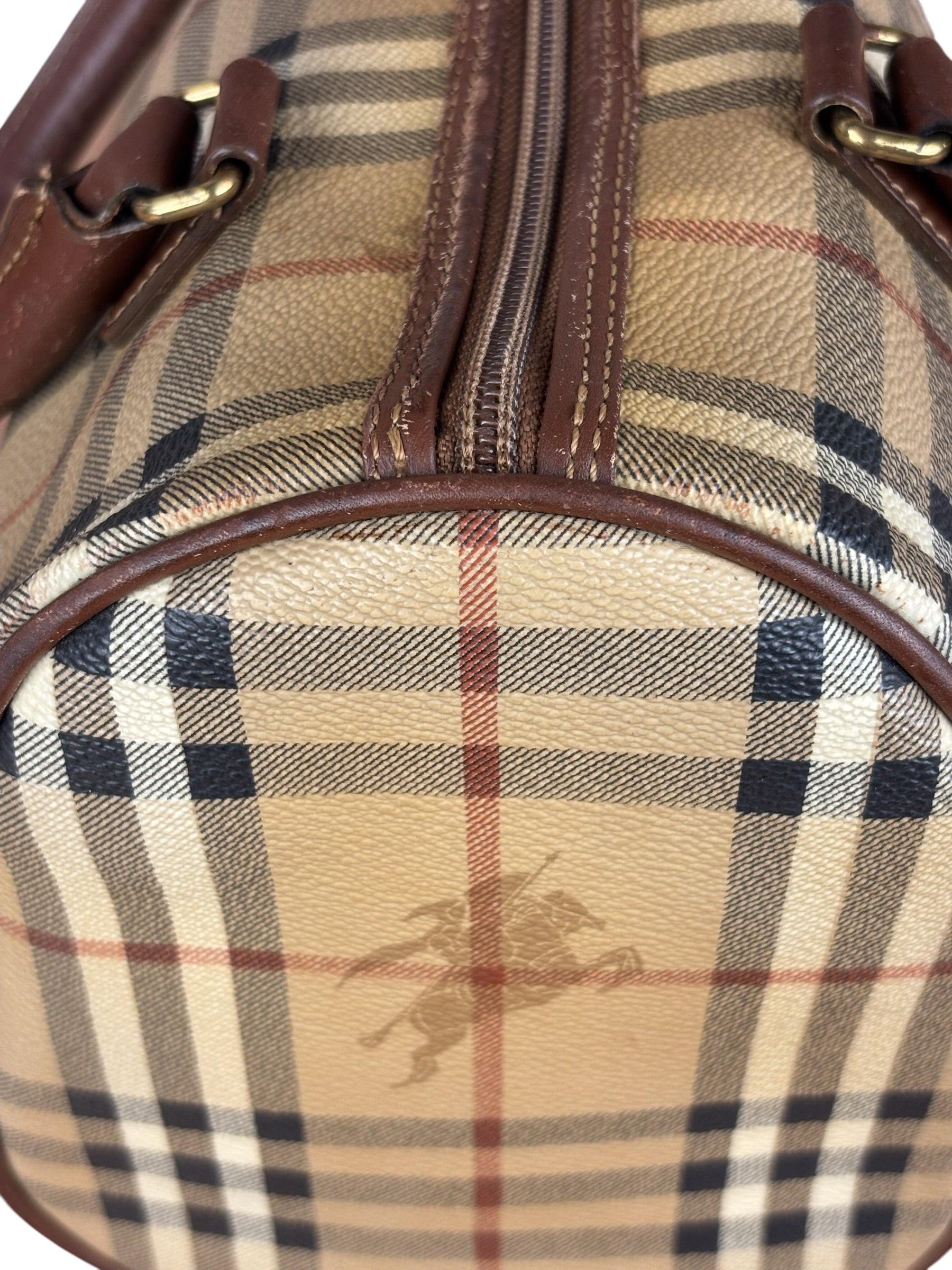 Burberry Vintage Haymarkert House Mini Boston Handbag