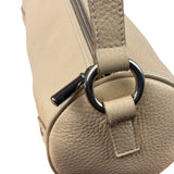 Burberry Cream Calfskin Barrel Shoulder Bag