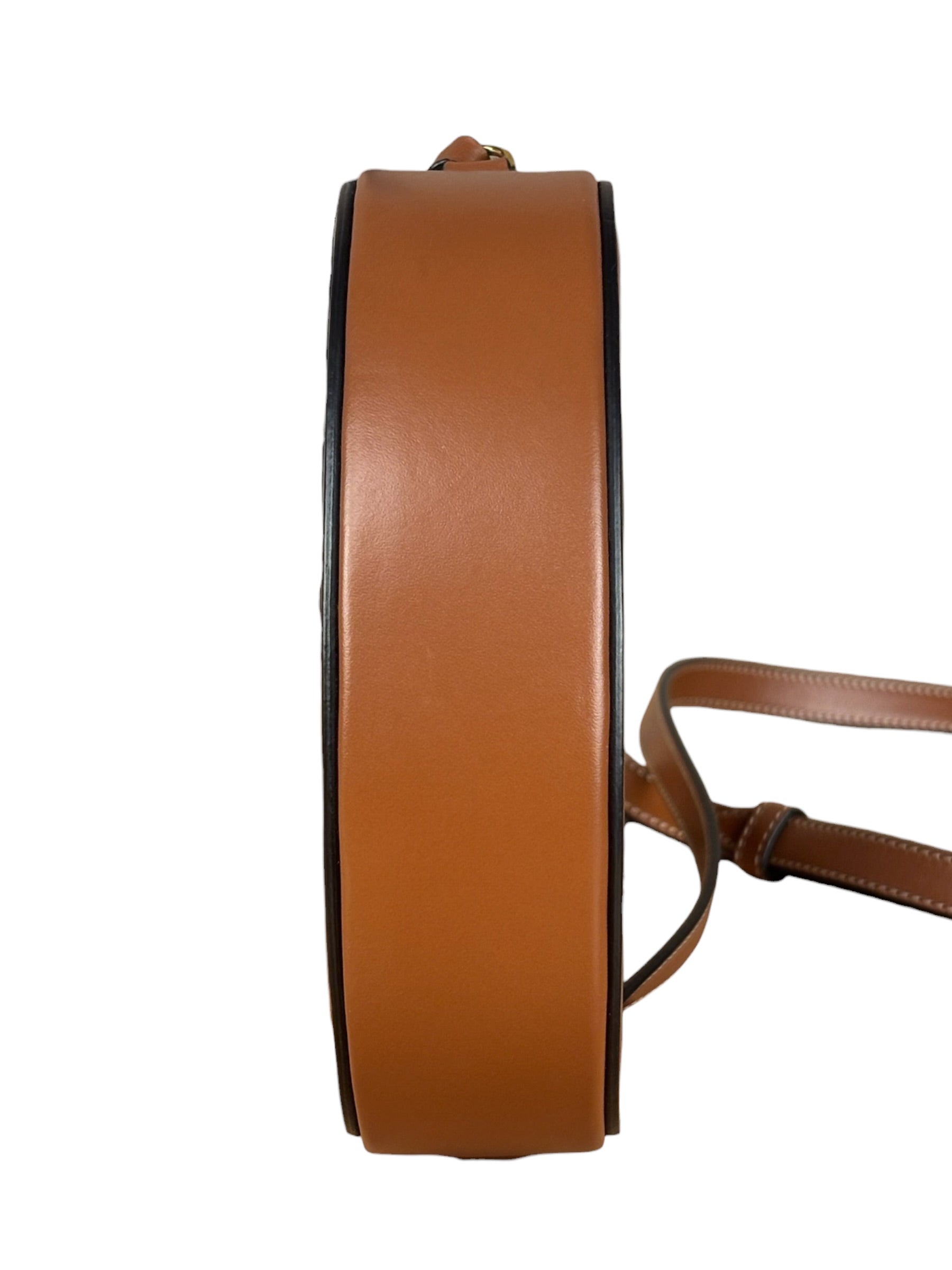 Celine Cuir Triomphe Oval Crossbody Brown