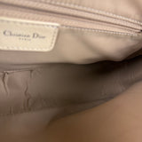 Christian Dior Vintage Beige Leather Stitch Saddlebag