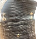 Chanel Black Perforated Leather Up in the Air Flap Bag 2012