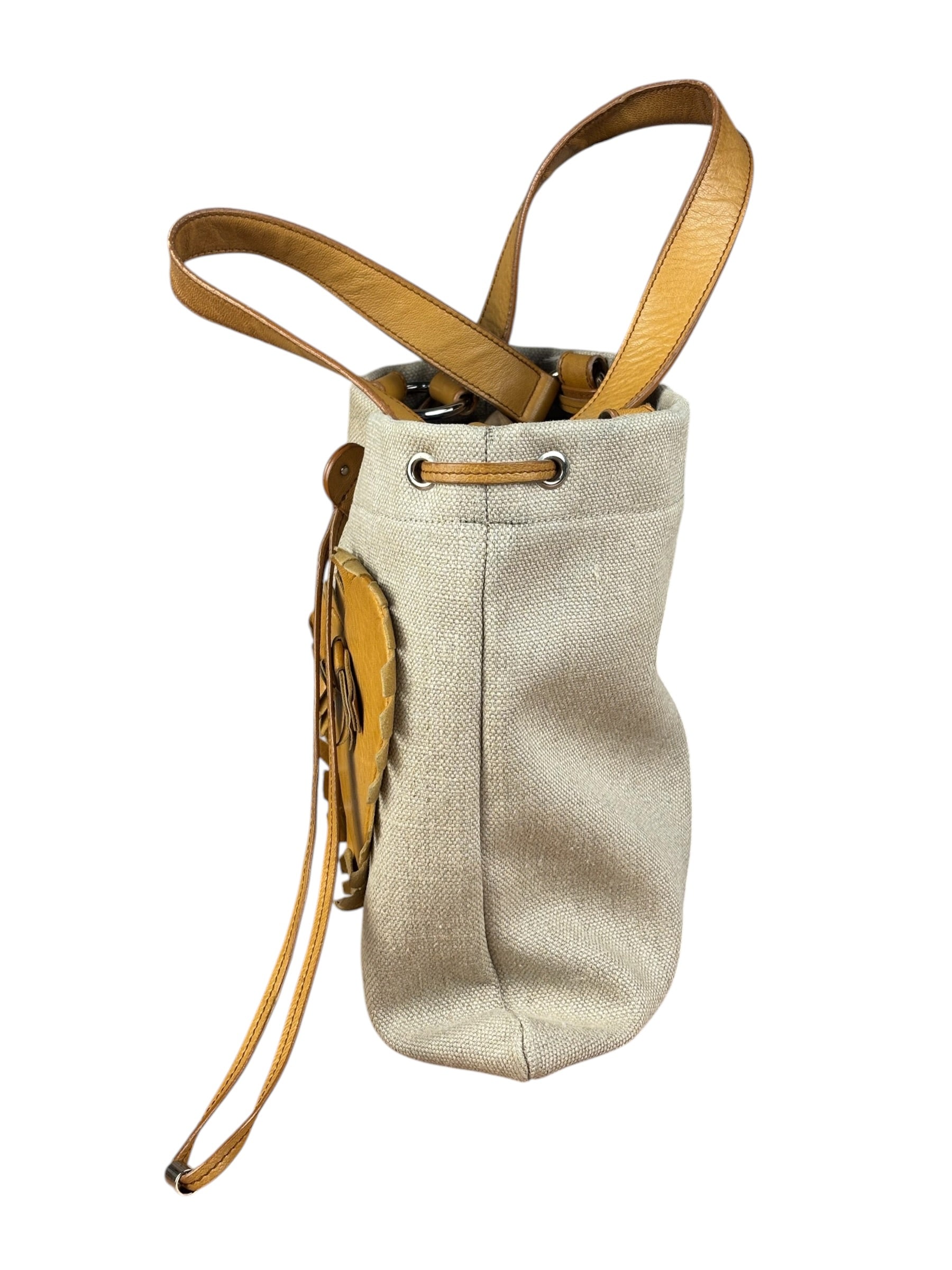 YSL Canvas Kahala Heart Tote