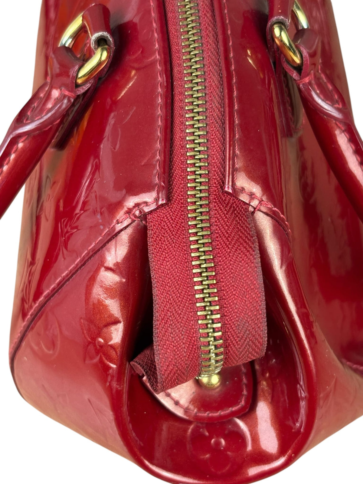 Louis Vuitton Red Vernis Sherwood Shoulder Bag