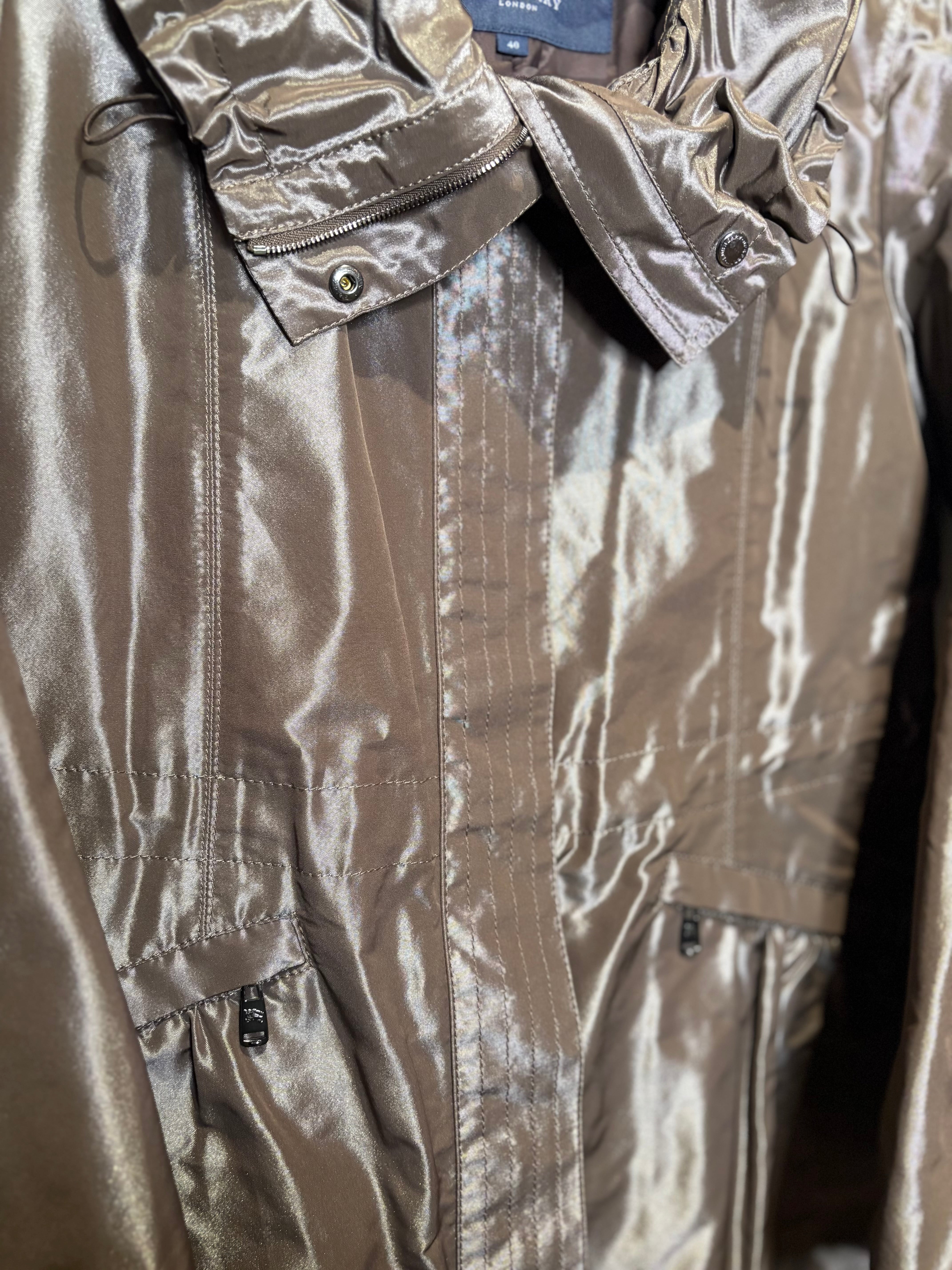 Burberry Vintage Brown Nylon Coat