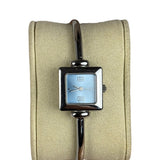 Gucci Vintage Ice Blue Dial Square Bangle Watch