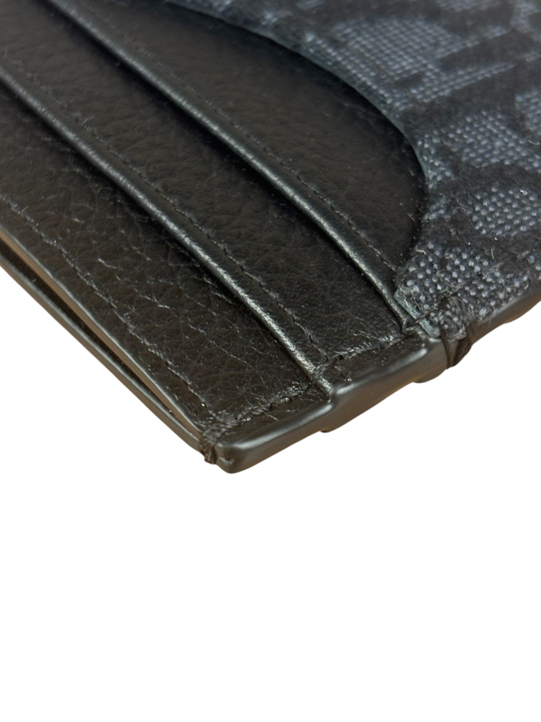 Christian Dior Black/Grey Oblique Jacquard Card Holder