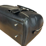 Prada Vintage Black Leather Mini Boston Bag