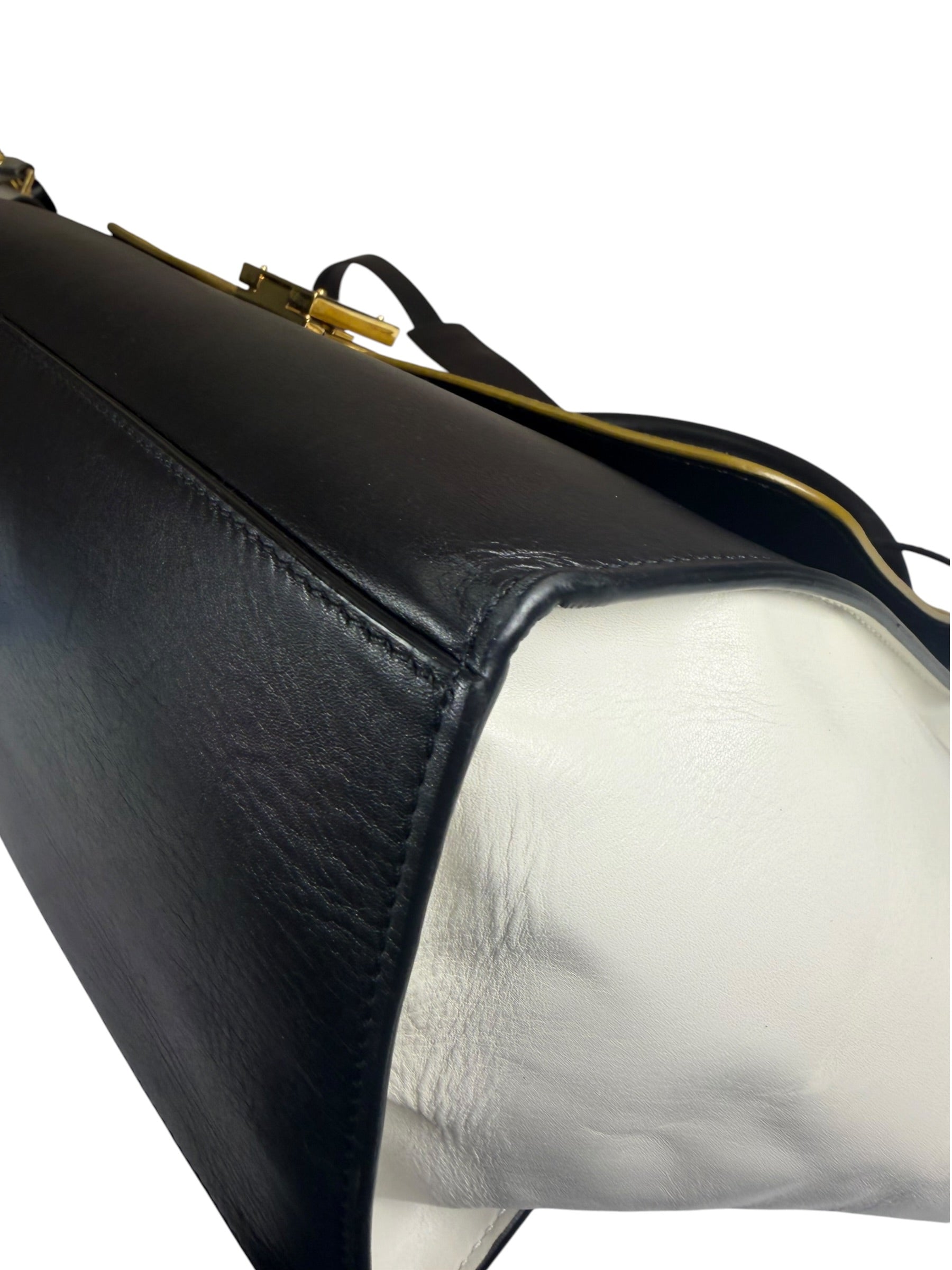 Celine Colorblock Leather/Suede Trapeze Two-Way Bag